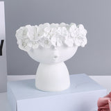Resin Sculpture Fairy Vase Flower Pot Modern Home Desktop Storage Crafts Decor Abstract Wreath Holder