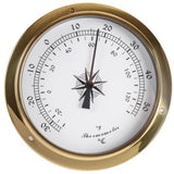 4Pcs Brass Case Weather Station Barometer Temperature Hygrometer And Clock Tid 115Mm
