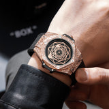 PINTIME New Hip Hop Watch For Men Fashion Big Dial Unique Watches Luxury Diamond Ice Out Watreproof Relogio Masculino 2023