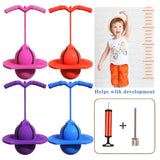 Frog Jump Exercise Equipment with Handle Elastic Wear-Resistant Ball for Children Balance Training