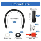 Rain Butt Connection Set 2 Water Butt Through 1 Inch 100 Cm Connection Hose 25 Mm And Hole Opener,For Rainwater Barrels