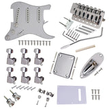 ST Style Electric Guitar Full Set DIY Accessory Kit - Including Prewired Pickguard, Bridge, SSS Pickups and Other Guitar Accessories