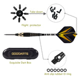 Steel Tip Darts Set Darts,Brass Barrels,Metal Tip Darts,,Extra-Flights,O-Rings NEW