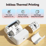 Mini Pocket Printer Portable Thermal Instant Photo Printing Label Maker hine BT Wireless Compatible with Android / iOS APP