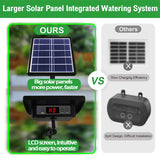 Automatic Drip Kit - Anti-siphon Solar Powered Irrigation System for Garden Balcony, 1-600s Timer, Easy DIY