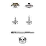 120Pcs Snap Fasteners Marine Canvas Snaps Set Kit With 2Pcs Setting Tool Stainless Steel Snap Buttons Snaps With Screws