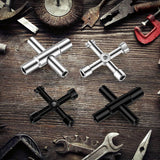Faucet Triangle Key Wrench As Shown Aluminum Alloy Phillips Wrench Multifunction Wrench 4 Ways Universal Hand Tools