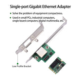 22x30mm M.2 A and E Key to 1 Port 10/100/1000Mbps Gigabit Ethernet NIC Network Card