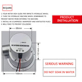 Micro Dc 12V24V Water Flow Turbine Outdoor Household Small Hydraulic Generator Permanent Magnet Brushless