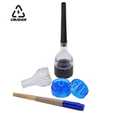 CRUSHER 3 in 1 Dry Herb Grinder Kit Cigarette Roller with Stick for DIY Horn Tube Tobacco Filg hine Smoking Accessories