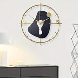 1pc, Creative Modern Wall Clock, Blue Silent Bedroom Dining Room Wall Clock, Metal Iron Art Clock, Room Decor, Home Decor