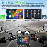 Ip67 Waterproof Portable Navigator 5 Inch Motorcycle Screen Support Dual Bluetooth Wireless Carplay Android Auto