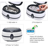 Ultrasonic Cleaner - Ultra Sonic Bath for Mouth Guards, Jewelry, Watches, Glasses, Razors, Dental Equipment