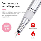 3 in 1 Multifunctional Manicure Machine - Silent Powerful Vacuum Cleaner, 48W UV Led Lamp for Quick Drying All Nail Polish, 35000RPM