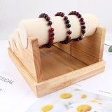 Wood 3 Tier Bracelet Watch Stand Holder Jewelry Showcase Display Storage Necklace Bangle Organizer White