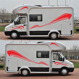6Pcs Stripe Decoration Body Stickers Door Panel Bumper Graphics Sticker Car Styg Vinyl Decals for Camper RV Trailer