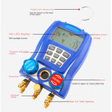 WK-6889 Refrigeration Pressure Gauge Digital Manifold Pressure Gauge Vacuum Pressure Temperature Meter Test Air-Conditioning new