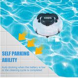 KOSGHO Cordless Robotic Pool Cleaner - IPX8 Waterproof, Dual-Motor Strong Suction, Self-Parking, 120 Mins Runtime, Automatic Pool Vacuum