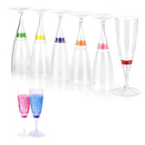 6 Pcs LED Wine Champagne Glasses Water Liquid Activated Flash Light High Legged Glass Party Christmas Vase New Year Decor