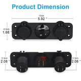 DIY Marine Toggle Switch Waterproof 12V-24V VoltMeter Dual Usb Charger Cigarette Lighter for RV Car Boat Trailer Truck Yacht SUV