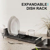 1PCS Dish Drying Utensils Drainer With Drain Basket Countertop Dinnerware Organizer Kitchen Storage Rack