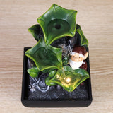 1pc USB Powered Tabletop Fountain With Lights, Home And Office Decor, Portable Tabletop Waterfall Kit Relaxation Decor, Gift For Family And Friends, Holiday Gifts, Home Decor Halloween Gifts