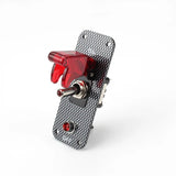 DaierTek 12V Racing Car Engine Start Stop Ignition Push Buttons LED Toggle Switch Panel Carbon For Truck