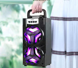 10W Karaoke Outdoor Portable Sound Box Speaker Wireless Large Home Theater Bluetooth Party Speakers With Wired Microphone