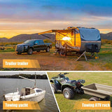 10X USA European Trailer Light Converter 7 Way Flat Socket (US Vehicle) To 13-Pin Round Plug (EU Trailer)