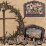 Nativity Wooden Jesus Puzzle Statue With Wood Burned Design For Adults And Kids High Guality