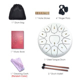 6 Inch Steel Tongue 11 Notes Handpan with Drum Mallet Finger Picks Percussion for Meditation Yoga 10 Colors
