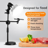 Adjustable Phone Shooting Bracket Stand+ Boom Arm+Super Bright 175W LED Light Photo Studio Kits for Desktop Photo/Video