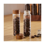 Bean Glass Storage Container Display Rack Walnut Tea Tube Bottle Accessories Tools Coffee Set