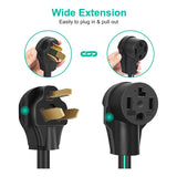 1.5FT 3 To 4 Dryer Adapter Cord,N10-30P Male To 14-30R Female,250V 30 Amp 10-AWG Dryer Outlet Plug Power Cord US Plug