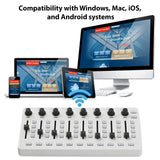 M-VAVE SMC-Mixer Wireless MIDI Mixing Console BT Connection USB Controller Mixer for Most Electroacoustic Instruments