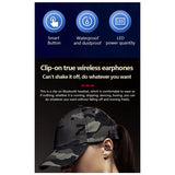 Bone Conduction Headphones TWS Wireless Headphones Bluetooth 5.3 Earphones Earclip Earbuds Sports HIFI Bass Headsets