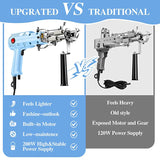 2 in 1 Tufting Electric Carpet Gun - Cut and Loop Pile, Speed Adjustable for Beginners