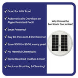 Advanced Solar Pool Cleaner - Reduce Chlorine & Eliminate Algae for Above Ground and Inground Pools