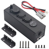 12-24V RV Multifunction 3-In-1 Box With 50A Cord For Yacht Boat Power Supply Voltmeter Car Charger Durable