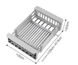 1PC Retractable Drain Basket with Adjustable Armrest Stainless Steel Drying Dish Rack Kitchen Sink Storage basket drain rack