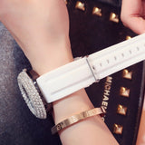 New Silicone Watch Women's Fashion Korean Style High-end Diamond Starry Sky