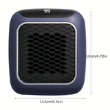 1pc Electric Air Warmer Fan Adjustable Thermostat Household Electric Space Heater Ceramic Heating Winter Warmer Remote Control Small Heater Winter Essential