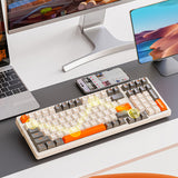 K96 nical Dual Mode Bluetooth-compatible5.0/2.4G Wireless 100Keys Red Switch Hotswap Gaming Keyboard For PC Laptop