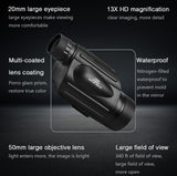 Telescope 13x50 Monocular Powerful Professional FMC Optical Monoculars with Range Reticle Waterproof Camping for Travel and Hunt