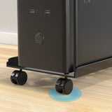 Computer with Rolg Caster Wheels Steel Heavy-Duty Tower Stand PC or Cart Office Desk Accessories