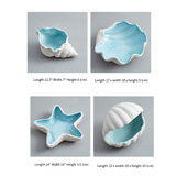 Ceramic Storage Desktop Ornaments Earrings Rings Bracelets Jewelry Display Plate Tray 17x18x6cm