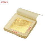 Edible Gold Leaf Sheets 24k Pure Genuine Facial Gold Foil For Cooking Cakes Chocolates Decoration