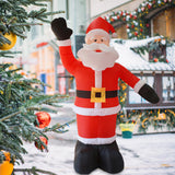 2.4M Christmas Iatable Set with LED Light Ornament Cartoon Giant Santa Claus for Xmas Garden Party Decoration