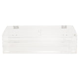 Acrylic 24 Hooks Rotation Necklace Stand Pendant Organizer Holder Dust-Proof Jewelry Display Box