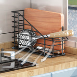 1PCS Shelf Under The Sink Cupboard Storage Rack Lid And Spice Jar Organizer For Kitchen Counter